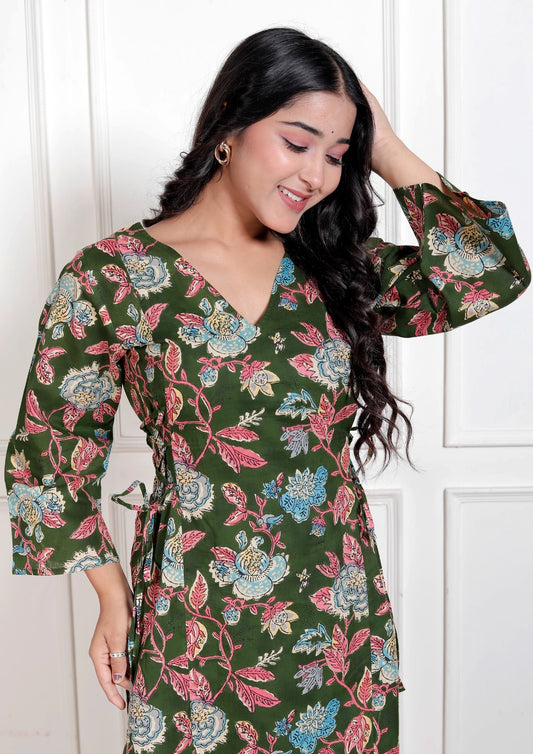 Bageecha side corset kurti