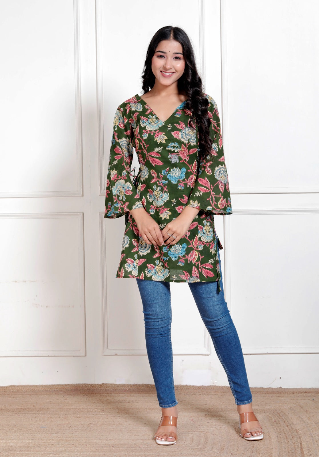 Bageecha side corset kurti