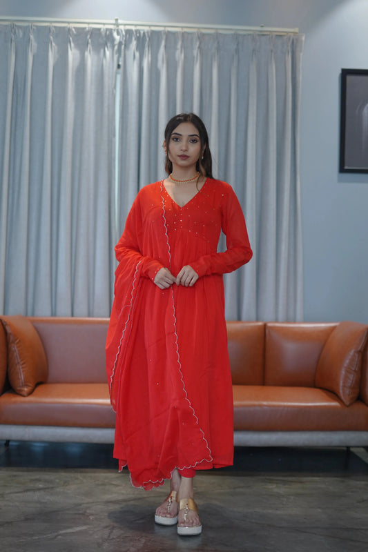 Taashi Malmal Kurta Set -  A celebration of minimalism & tradition