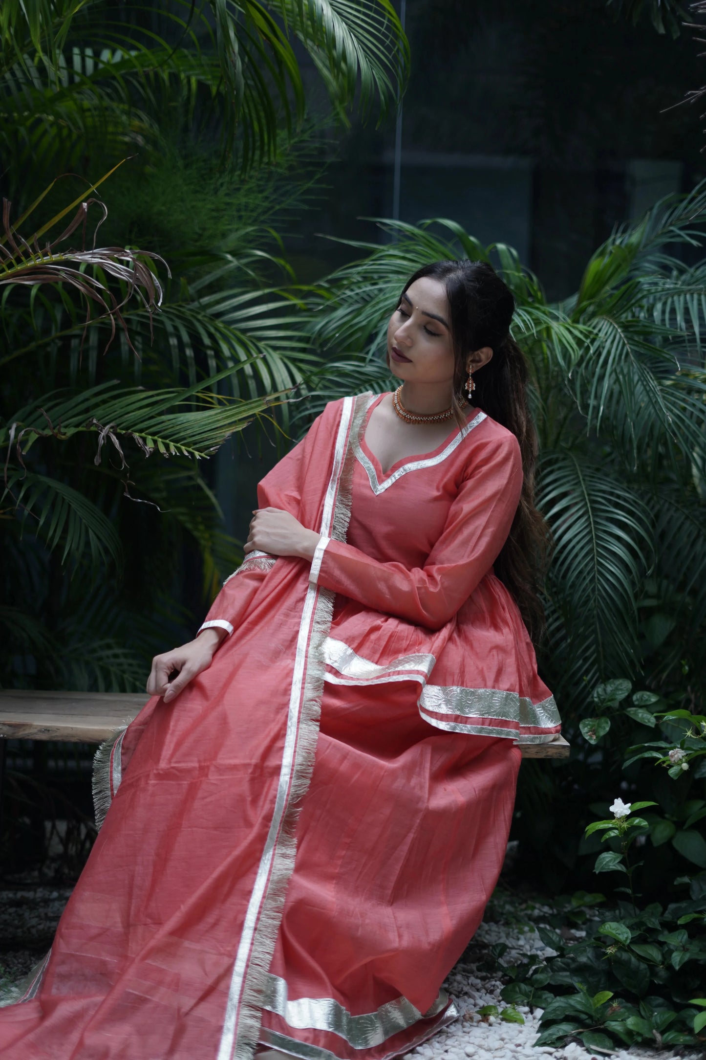 Aabha Peplum Set – Chanderi Silk Elegance
