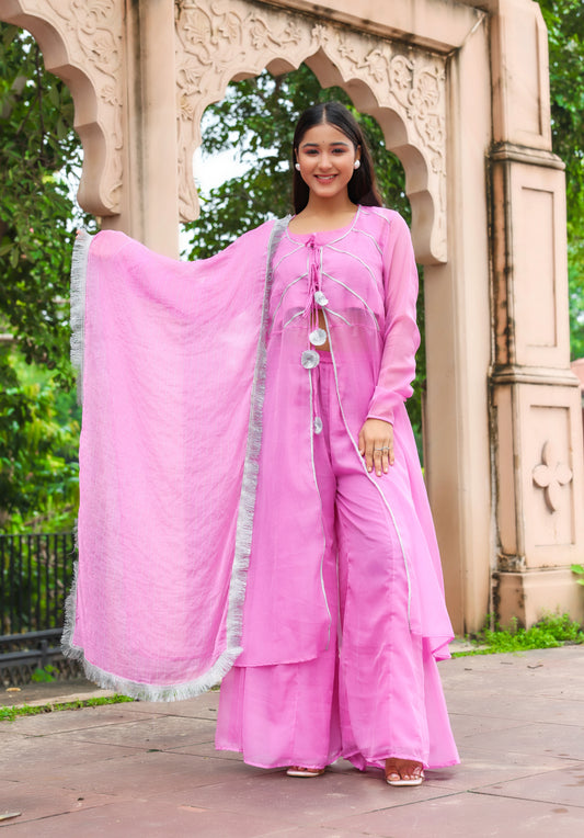 Lavender Aura – Chiffon Co-Ord Set