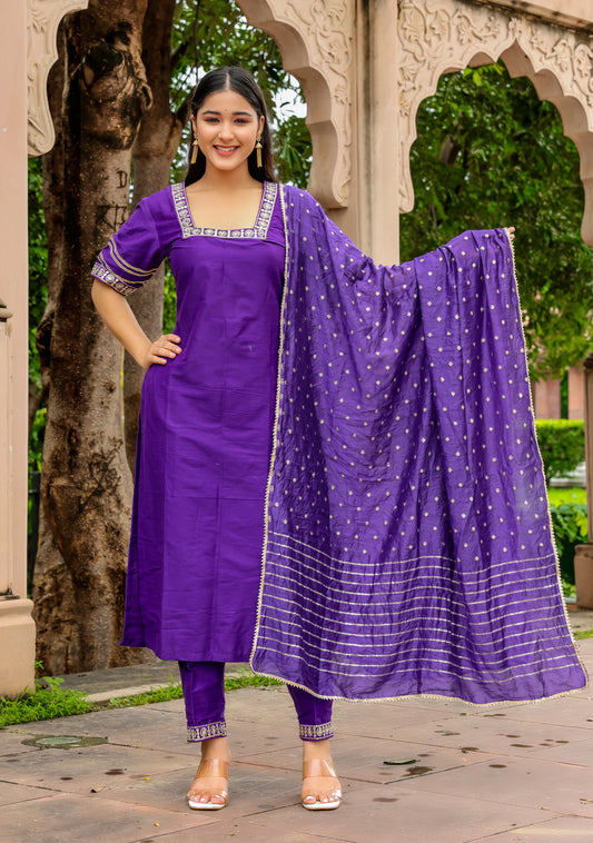 Purple Majesty – Cotton Silk 3 Piece Set