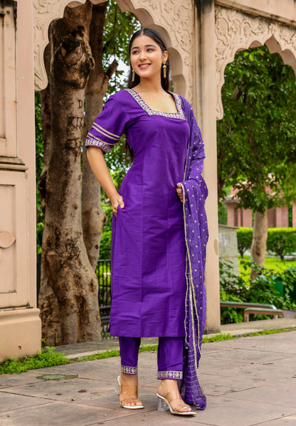 Purple Majesty – Cotton Silk 3 Piece Set