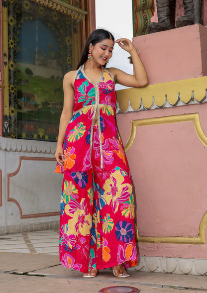 Flamingo Bloom – Chinon Halter Set