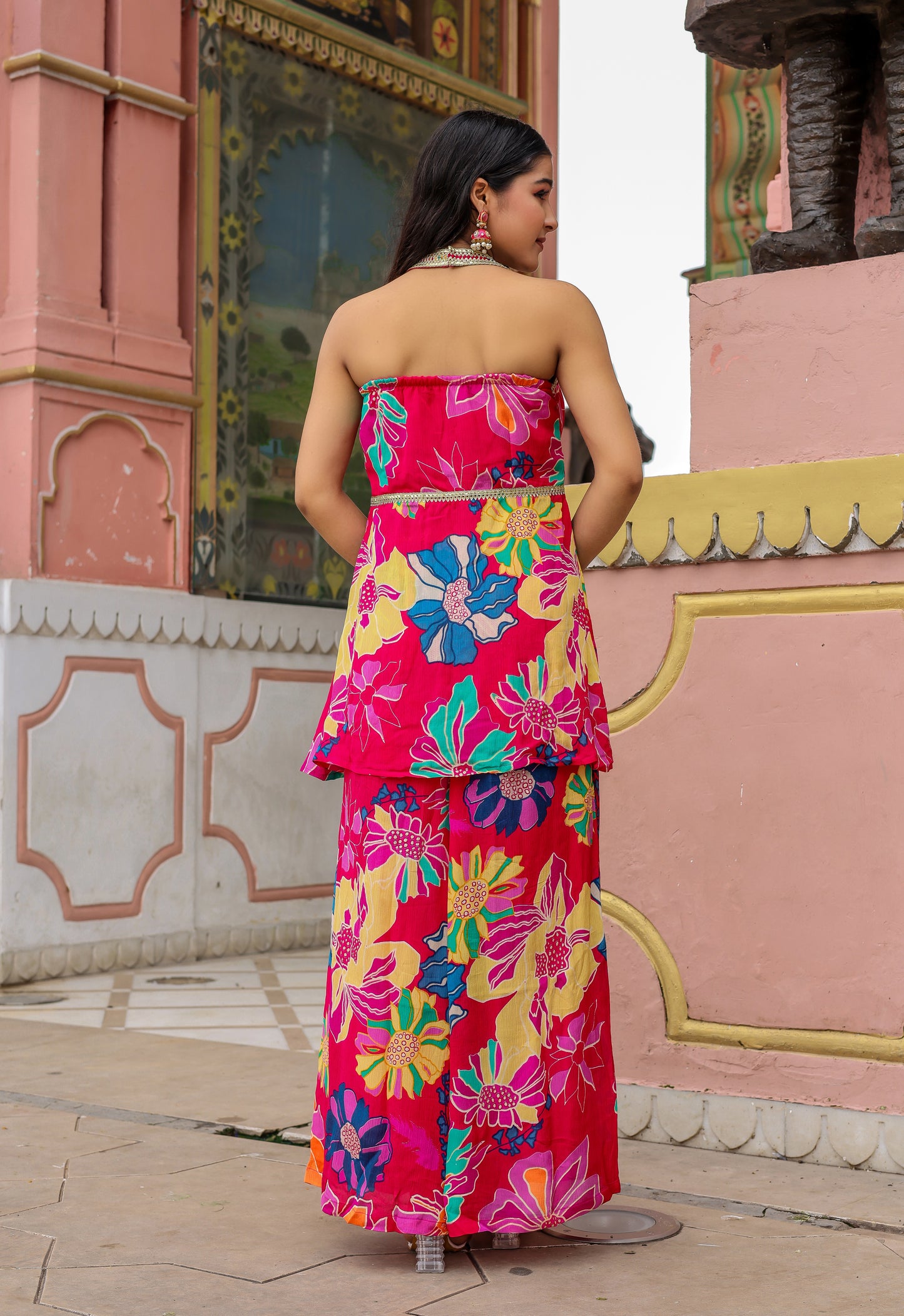Flamingo Bloom – Chinon Halter Set