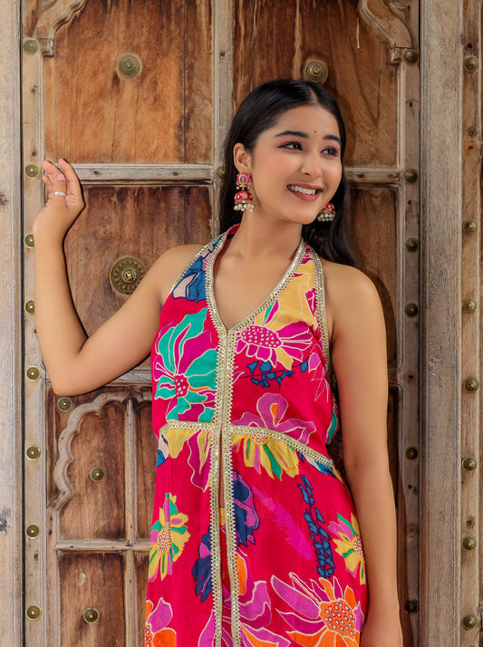 Flamingo Bloom – Chinon Halter Set