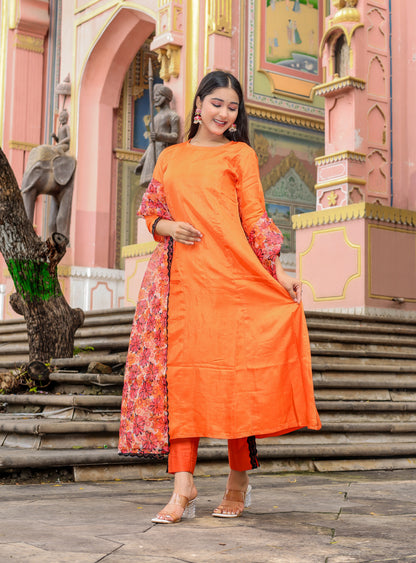Narangi Charm Modal Silk Set