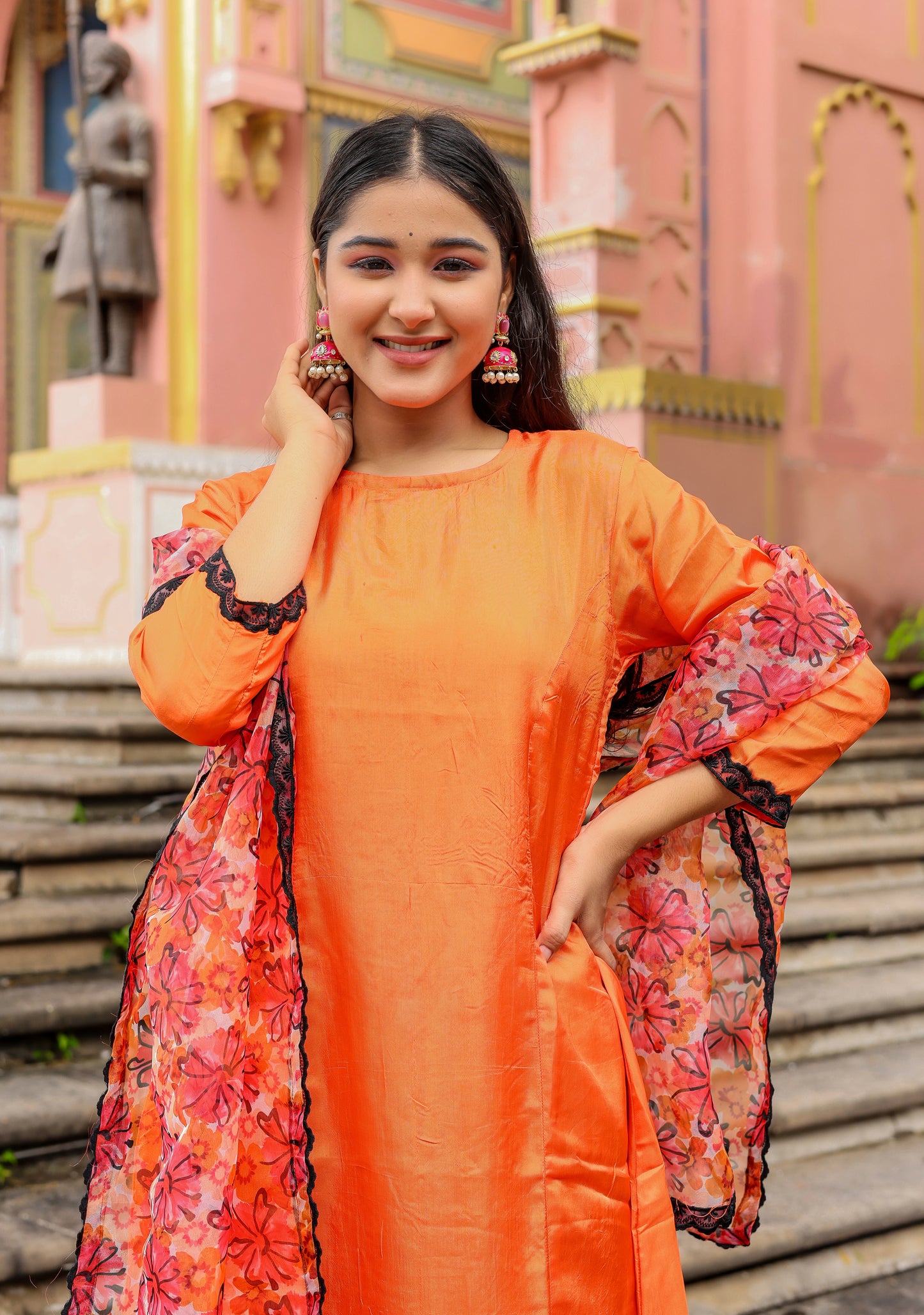 Narangi Charm Modal Silk Set