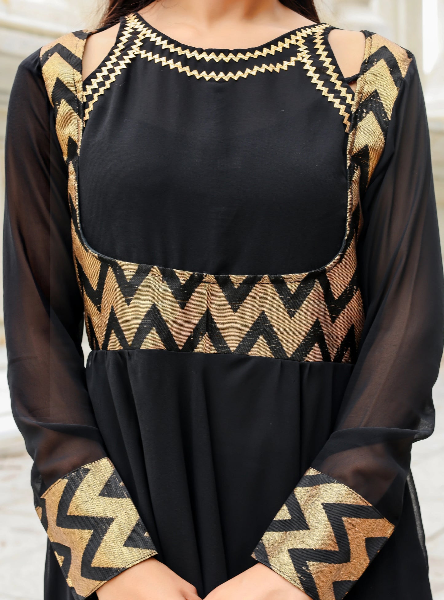 Midnight Noir – Georgette Anarkali Set