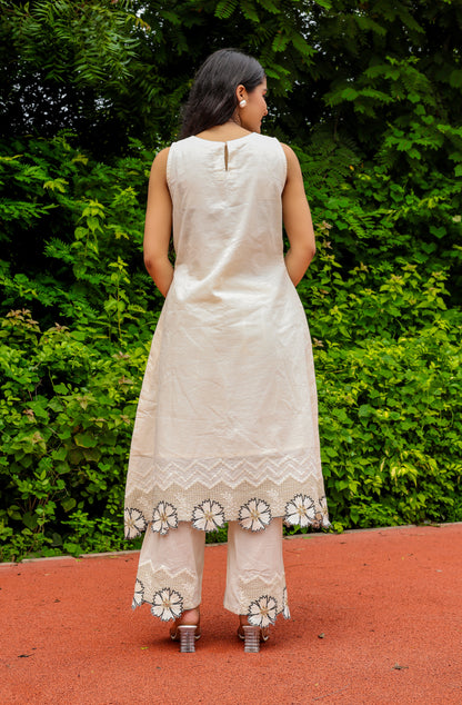 Ivory Bloom Cotton Slub Set