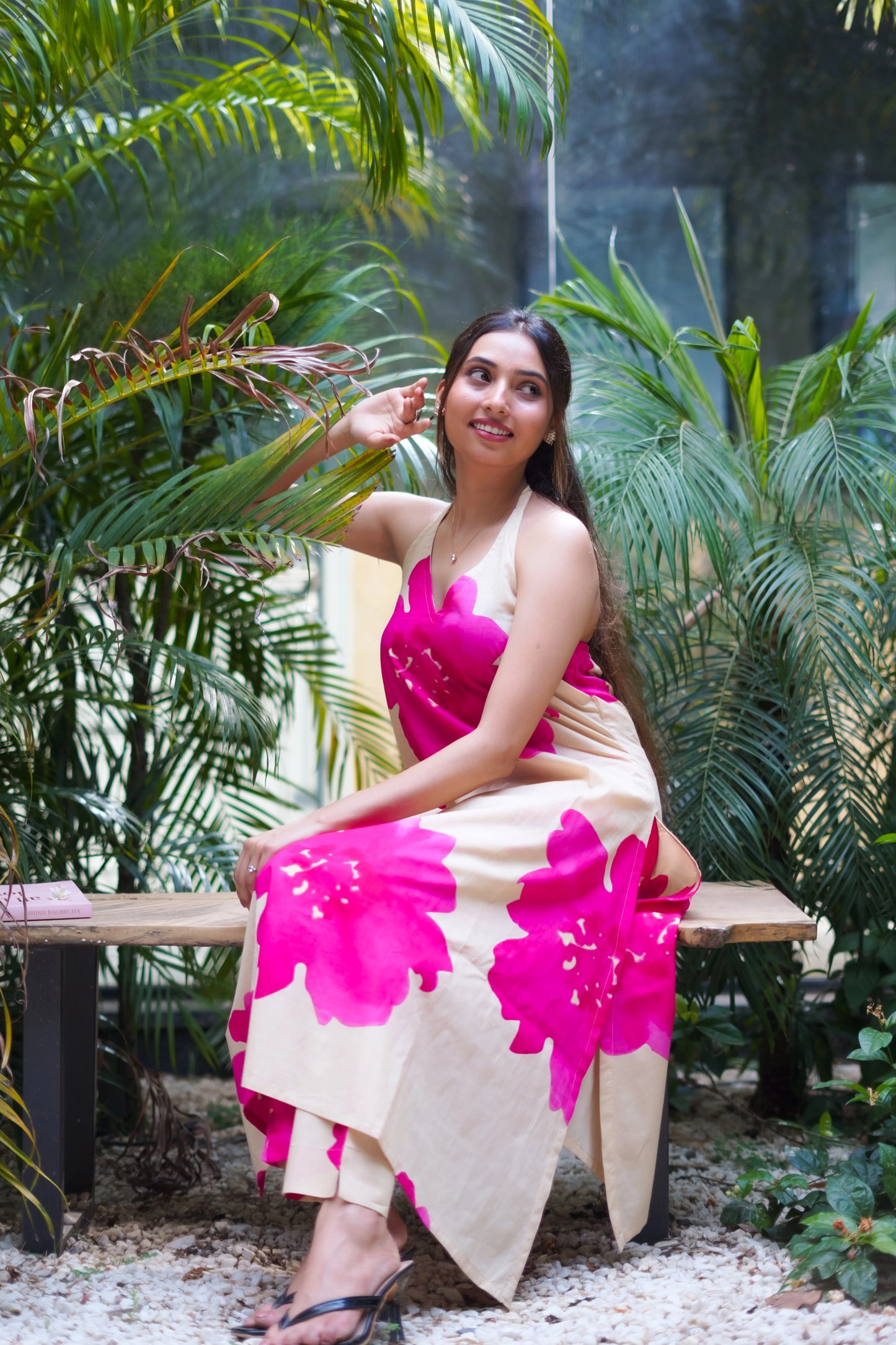 Gulabi Gulnar  – Two-Piece Cotton Halter Neck Set