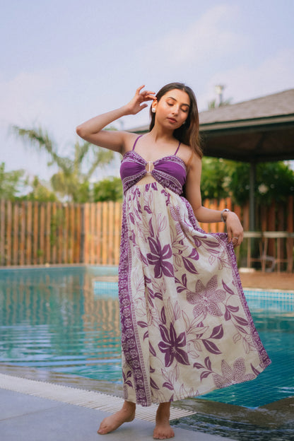 Baingani Bela - Backless Mulmul Cotton Maxi Dress