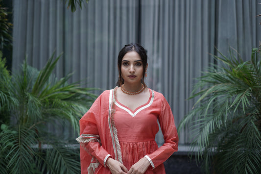 Aabha Peplum Set – Chanderi Silk Elegance